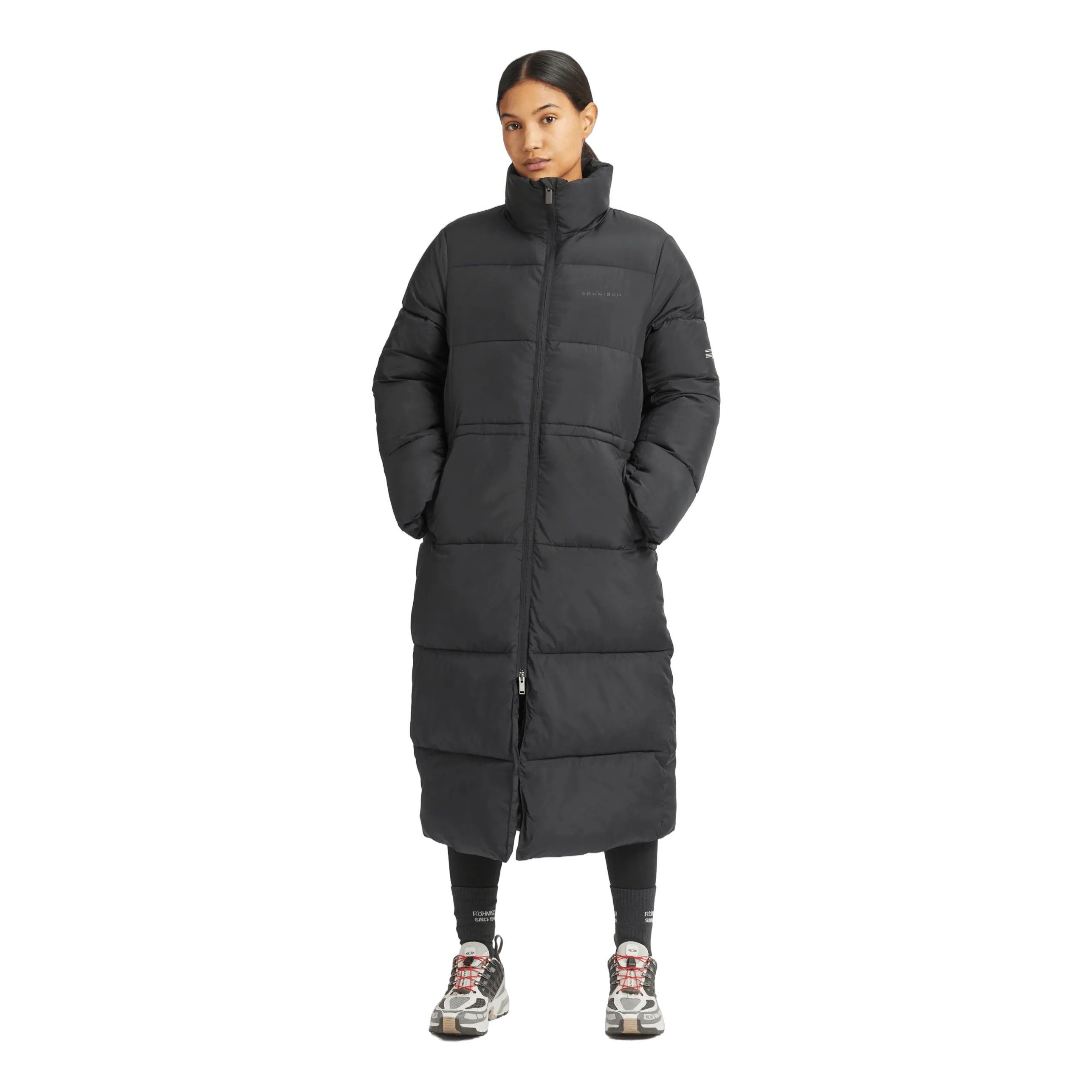 Pebble Drawstring Coat Black
