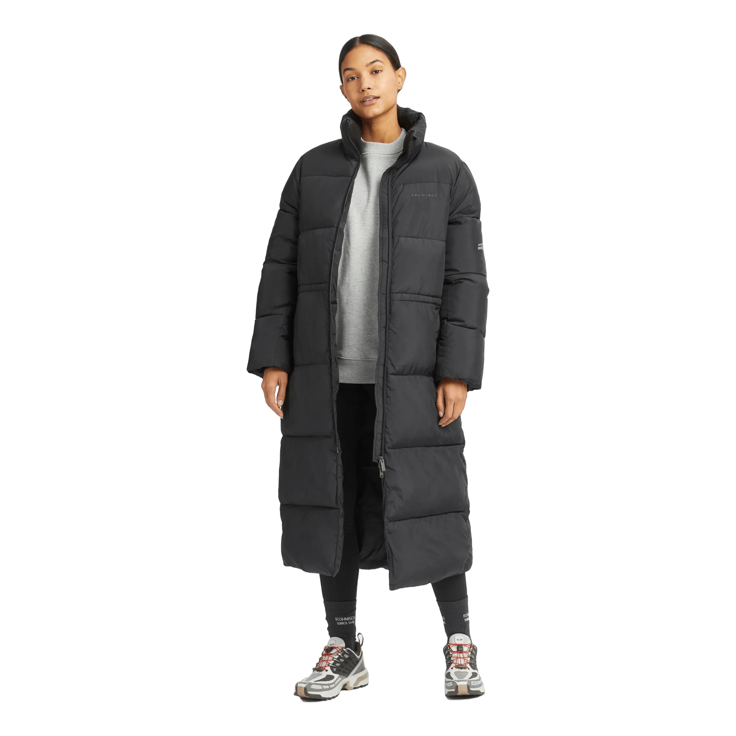 Pebble Drawstring Coat Black