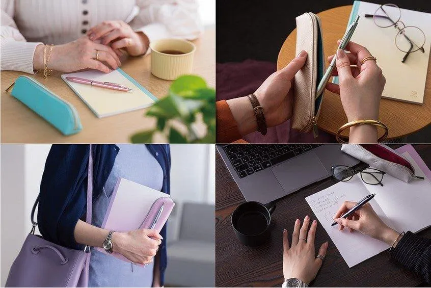 PILOT BIL-80EF-A IMILLY series limited season color light ripe bright color gradient 0.5MM black ink oil pen double-sided pencil case A5 B6 notebook