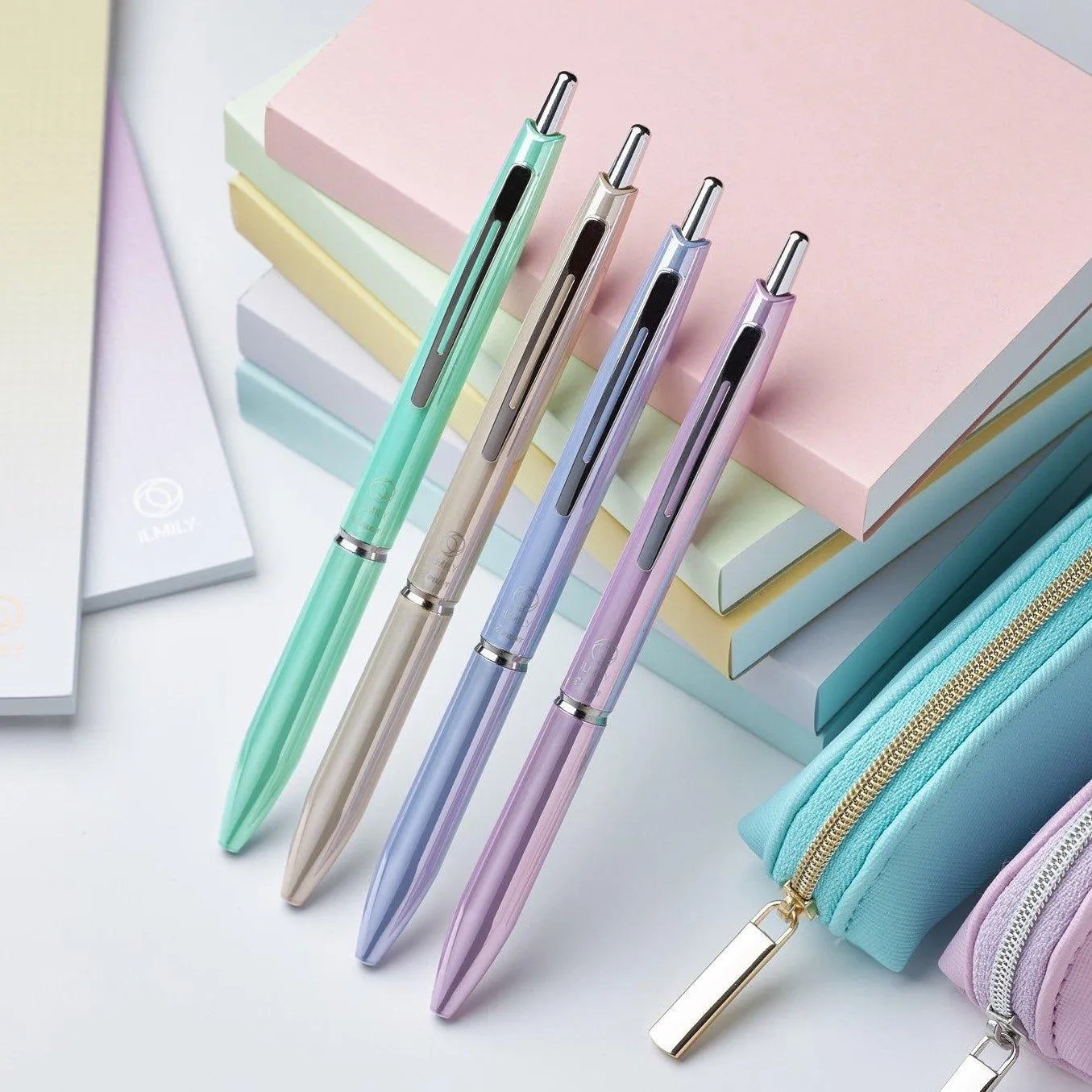PILOT BIL-80EF-A IMILLY series limited season color light ripe bright color gradient 0.5MM black ink oil pen double-sided pencil case A5 B6 notebook