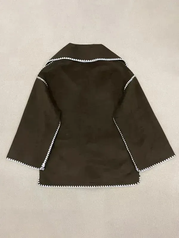 Plus Size Shawl Winter Coat Women
