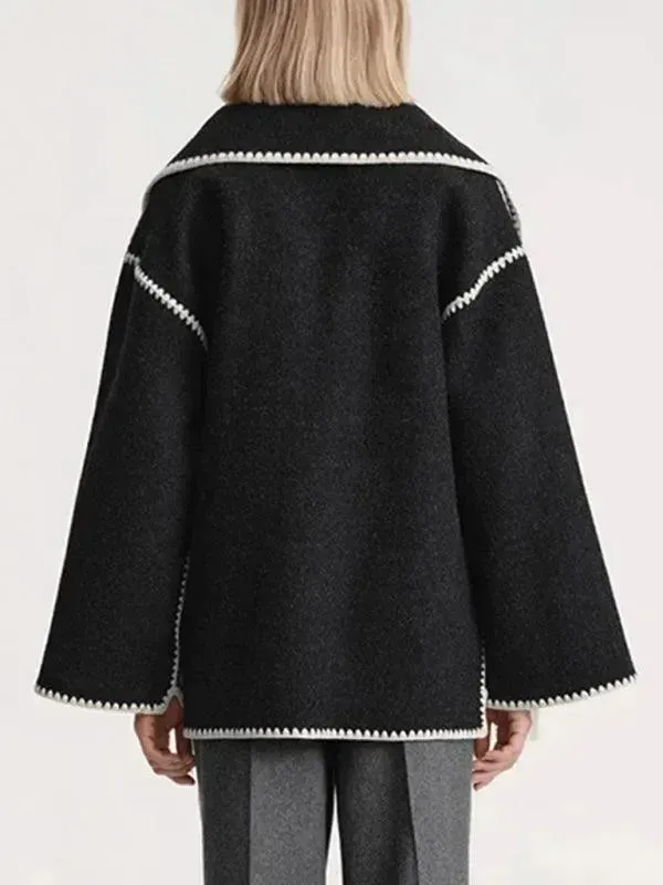 Plus Size Shawl Winter Coat Women