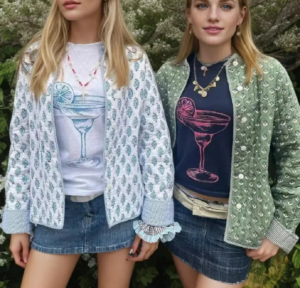 Reversible Ethnic Print Jacket