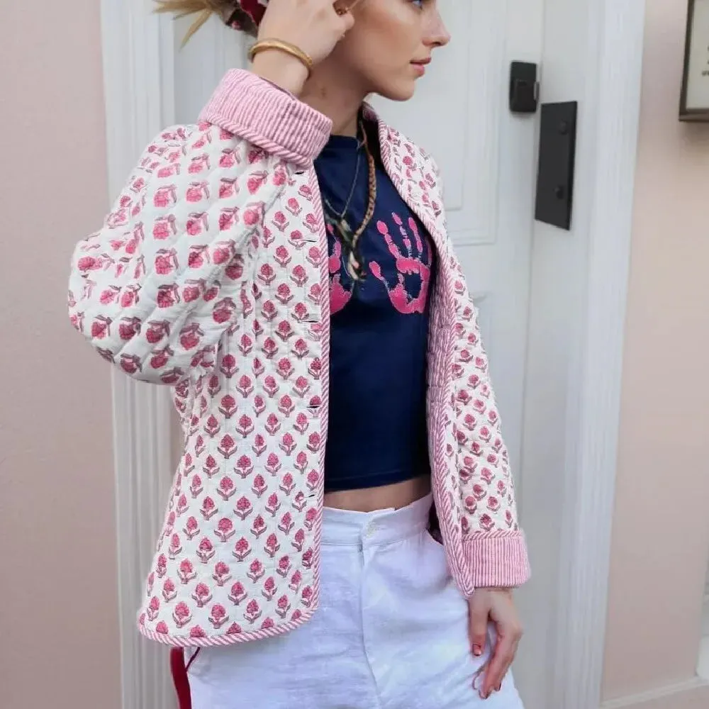 Reversible Ethnic Print Jacket