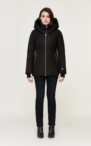 Soia&Kyo Fannia Hooded Hip-Length Brushed Down Coat