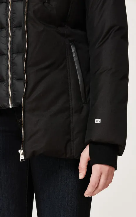Soia&Kyo Fannia Hooded Hip-Length Brushed Down Coat