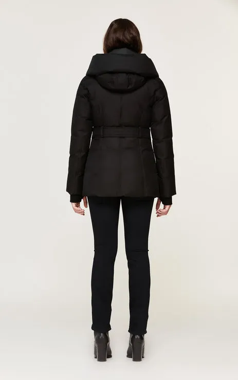 Soia&Kyo Fannia Hooded Hip-Length Brushed Down Coat