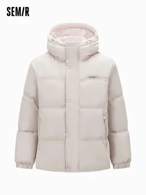 Unisex short thick down jacket