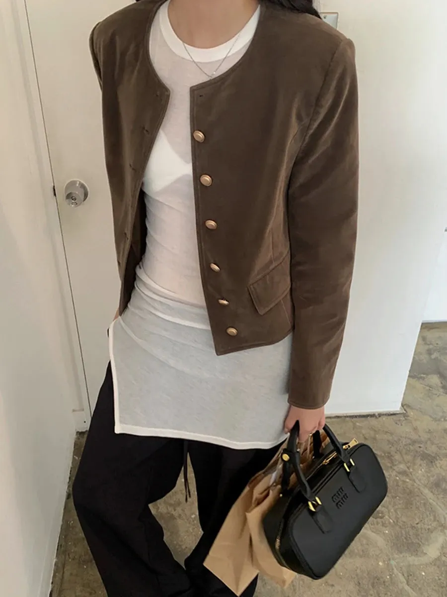 Velvet Cropped Jacket