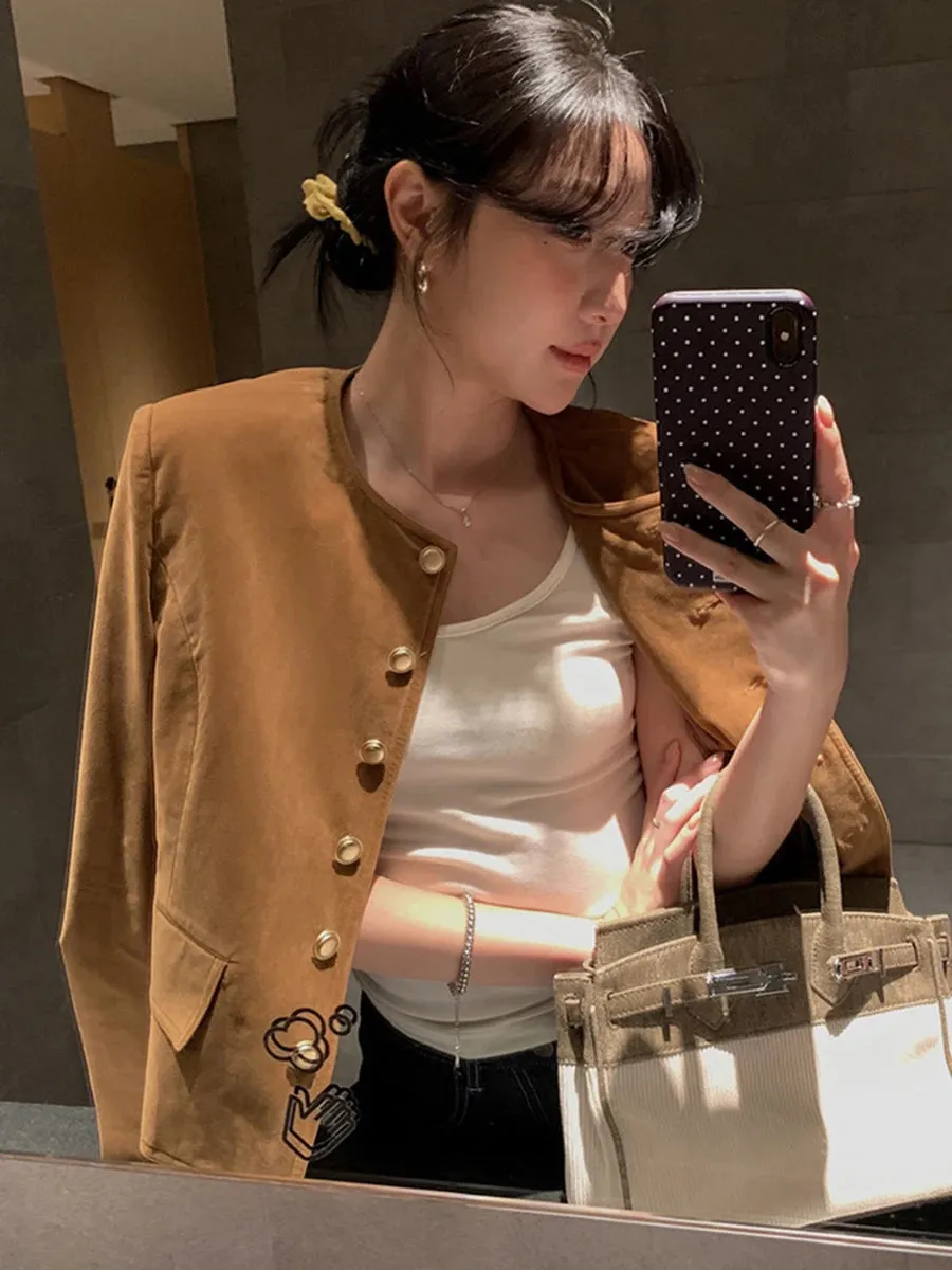 Velvet Cropped Jacket