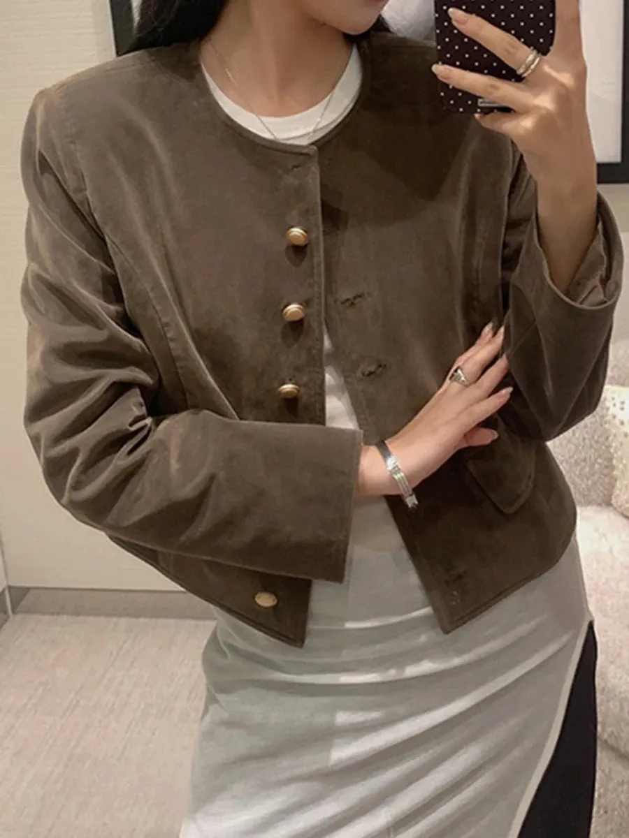 Velvet Cropped Jacket