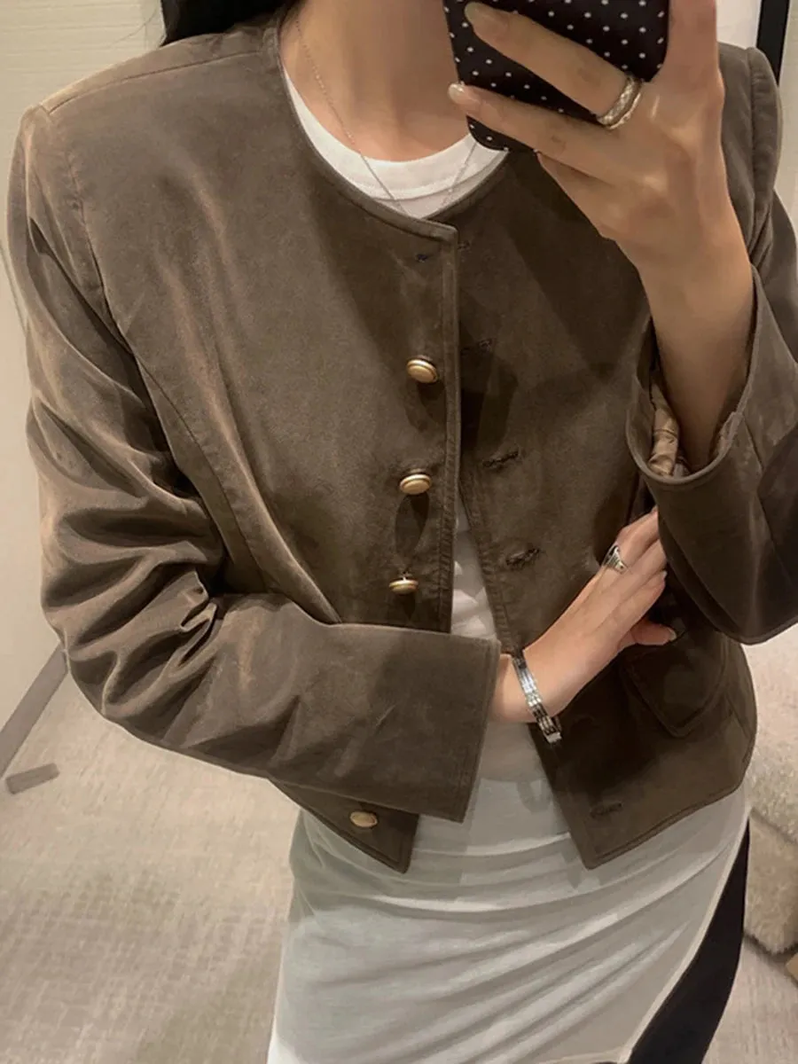 Velvet Cropped Jacket