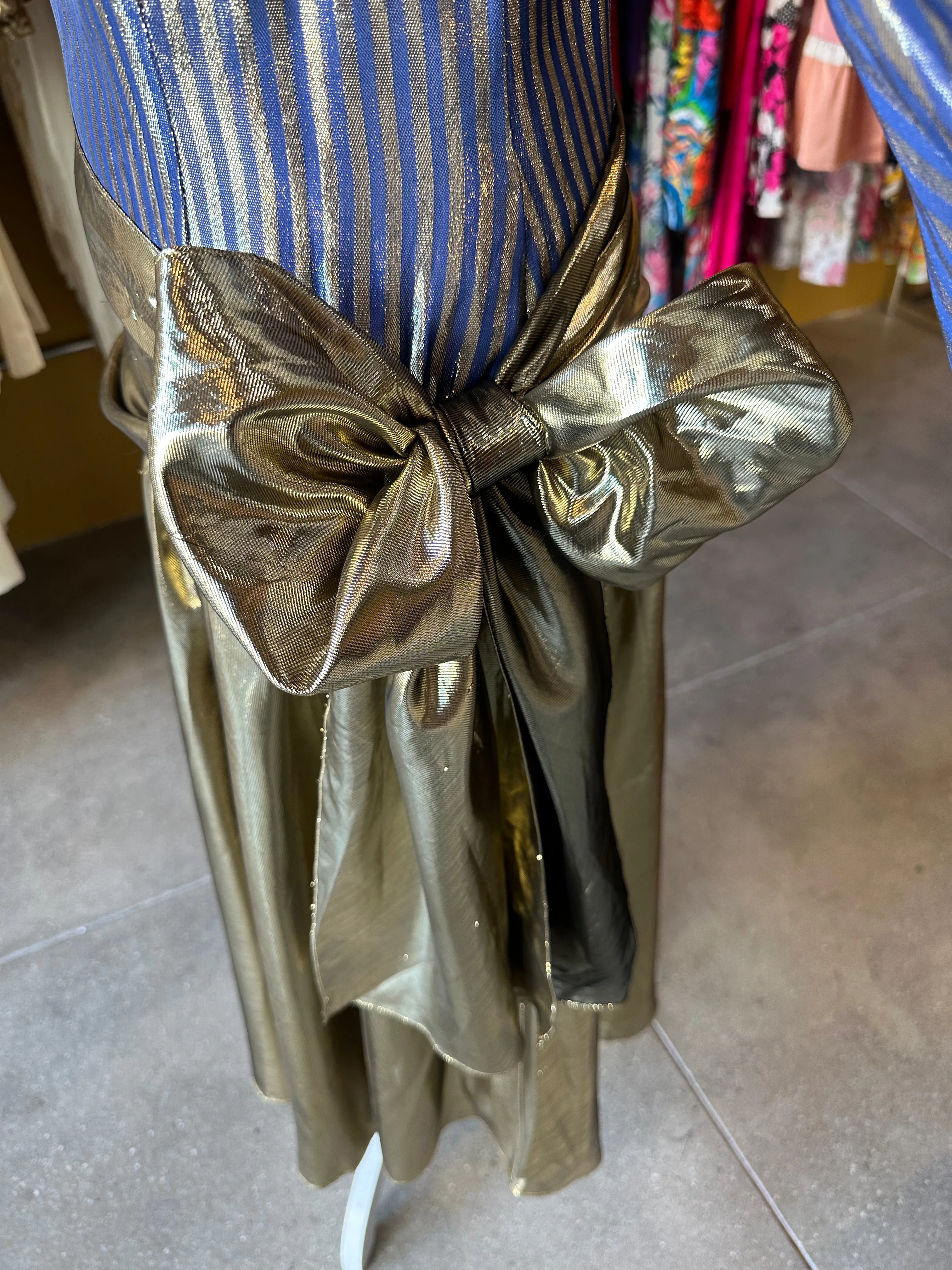 Vintage Gold Lamé Wrap Dress
