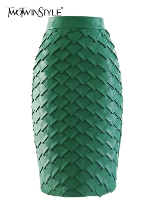 Vintage Knitted Midi Skirt