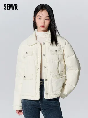 Women's short regular down jacket