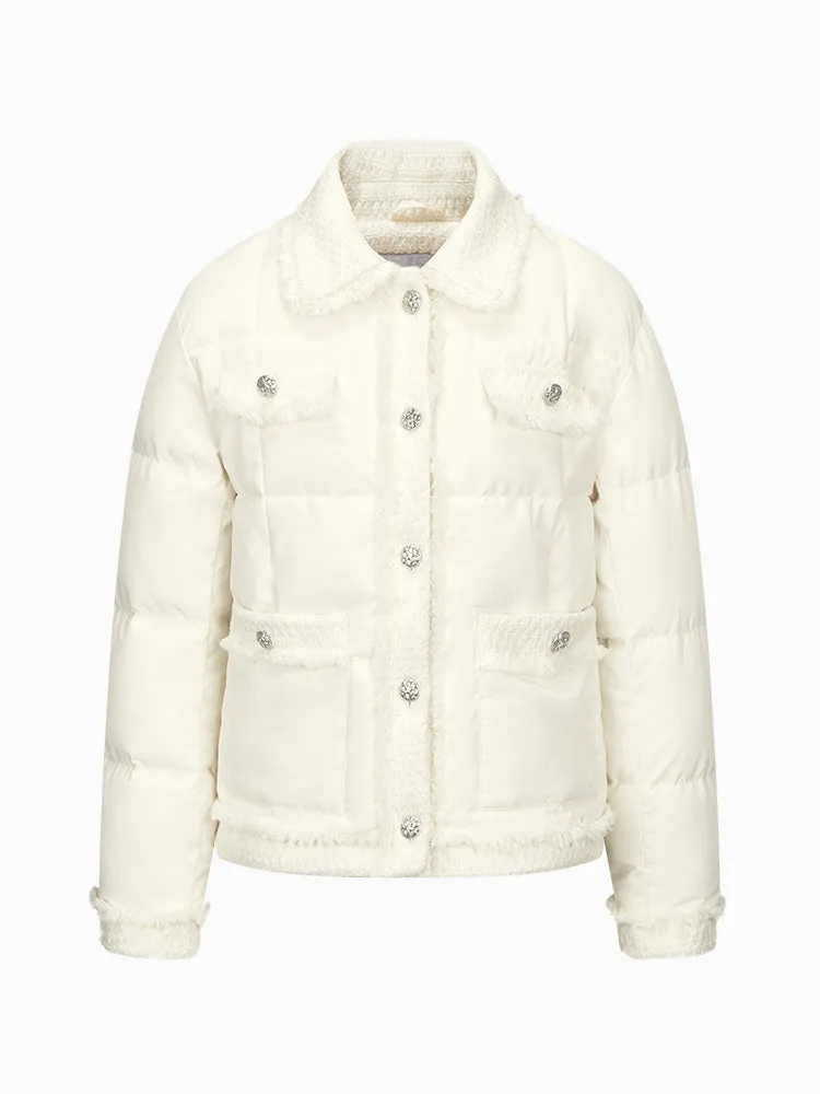 Women's short regular down jacket