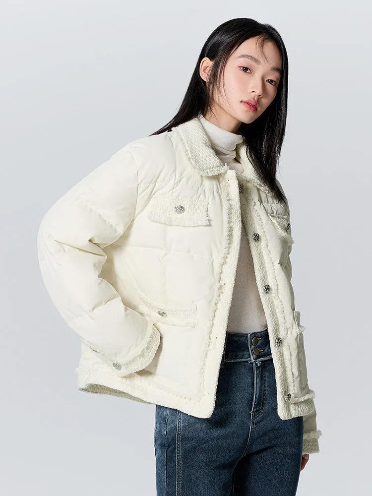 Women's short regular down jacket