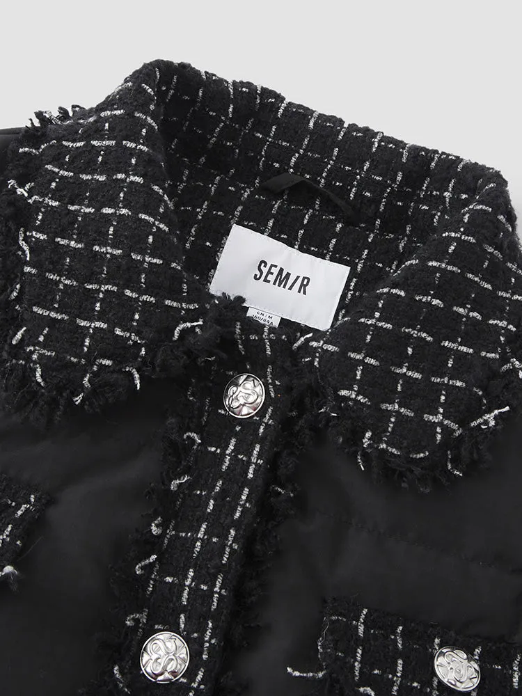 Women's short regular down jacket