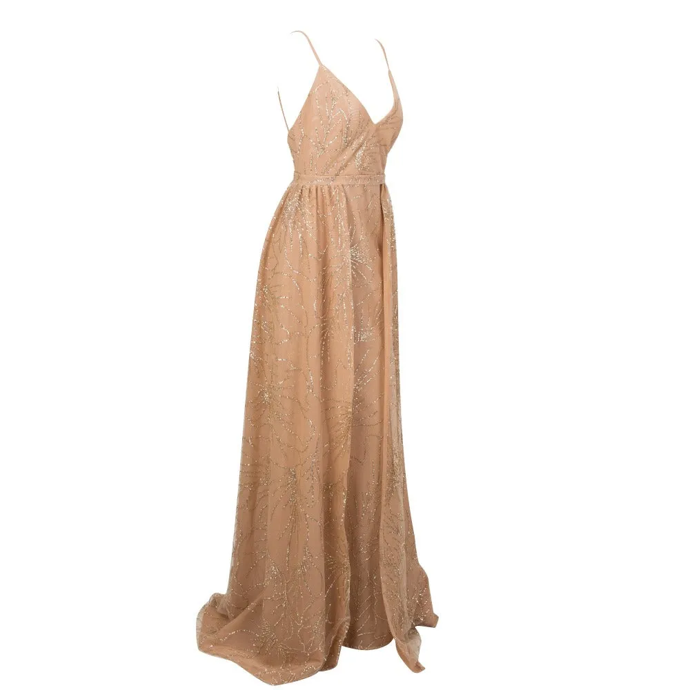 Women's V-Neck Long Sleeveless Dress