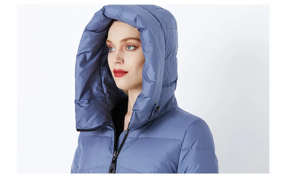 Women's Winter Comfortable Bio-Fluff Long Down Coat With Hood
