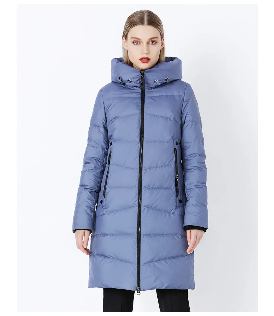 Women's Winter Comfortable Bio-Fluff Long Down Coat With Hood