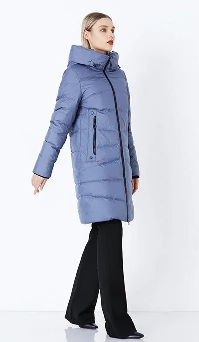 Women's Winter Comfortable Bio-Fluff Long Down Coat With Hood