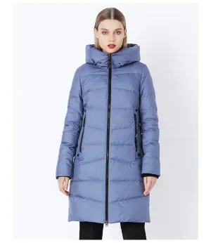 Women's Winter Comfortable Bio-Fluff Long Down Coat With Hood