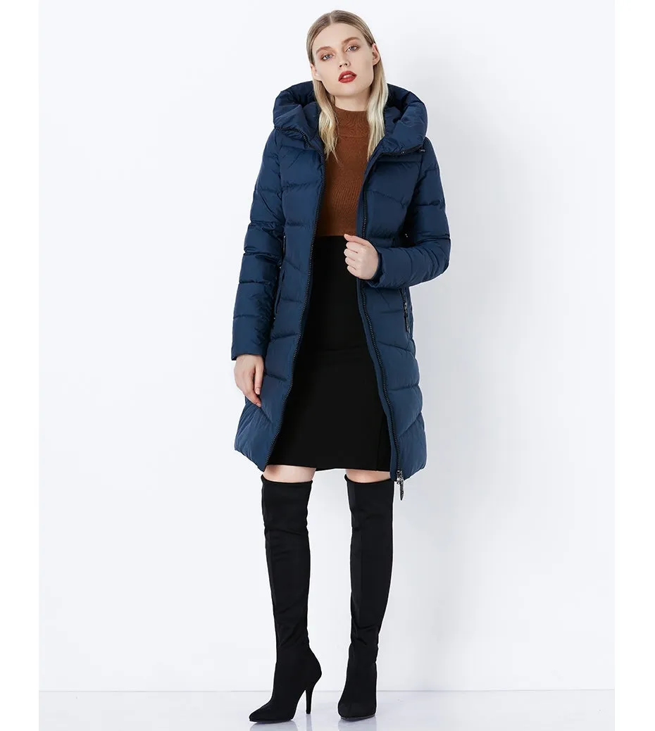 Women's Winter Comfortable Bio-Fluff Long Down Coat With Hood