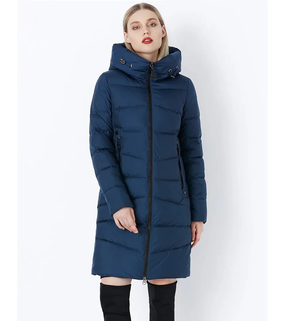 Women's Winter Comfortable Bio-Fluff Long Down Coat With Hood