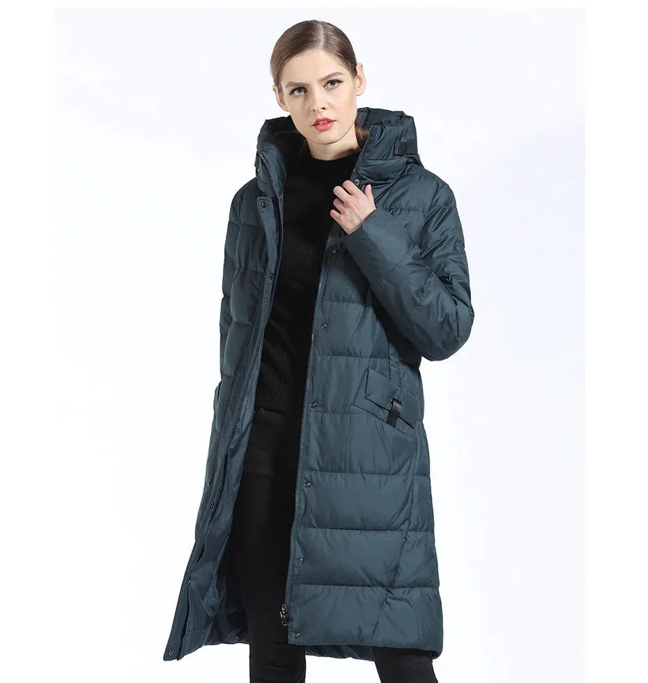Women's Winter Warm Hooded Bio-Down Coat